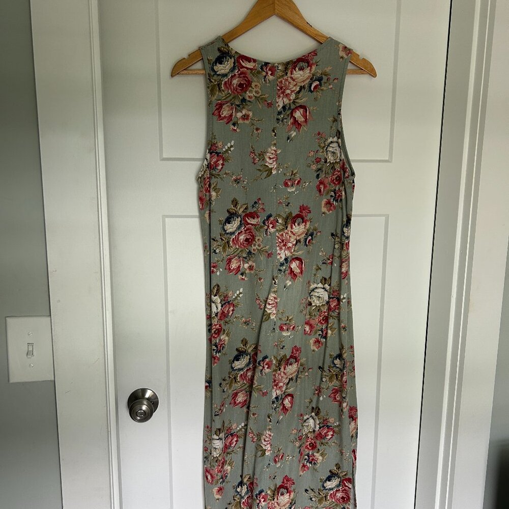 Vintage 90s Floral Midi Length Dress